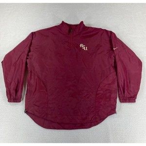 Nike Team‎ Florida State Seminoles Men’s Sz Large Red 1/4 Zip Women's Jacket